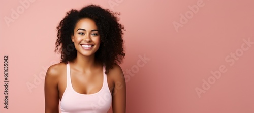 Young black woman smile face portrait