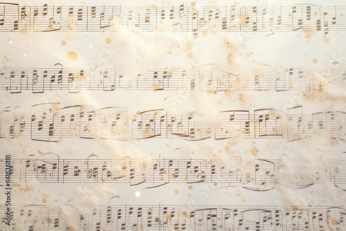 An antique sheet of music with handwritten notes. Perfect for music enthusiasts or vintage-inspired designs.