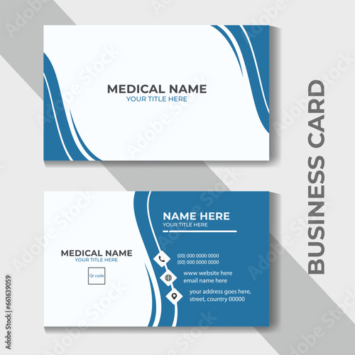 Professional Medical Business Card Template or Medical business card corporate identity design