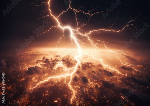 "Splitting the Sky: The Elegance of a Forked Lightning Bolt" Generativ Ai,