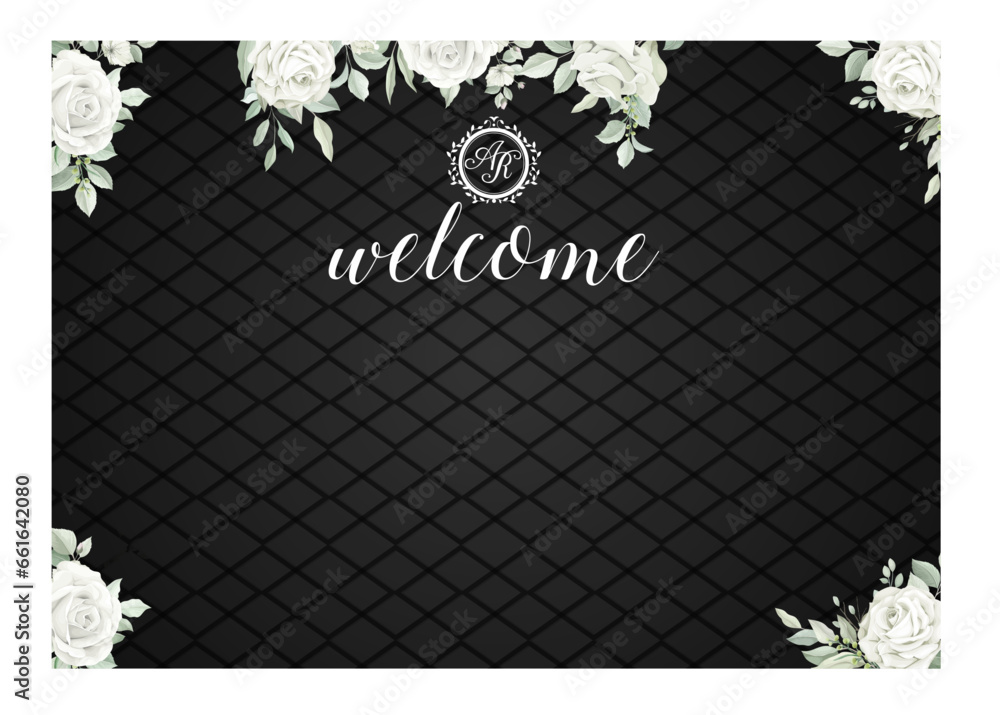 Obraz premium Welcome Abstract geometric Floral Artwork