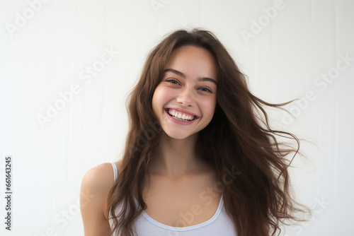 Portrait Of A Female Model On A White Background, Female Model, Model, Model Portrait