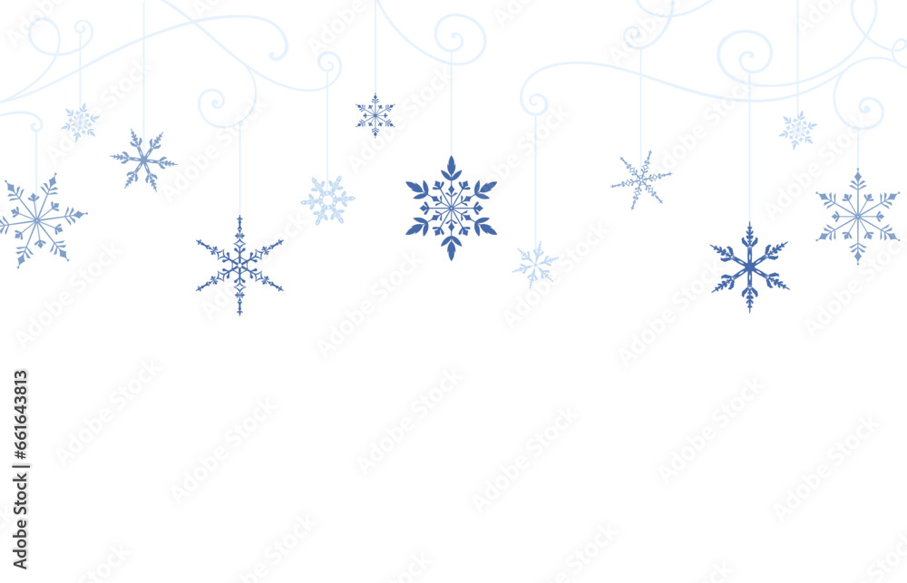 A wintery snowflake border with copy space
A wintery snowflake border with copy space