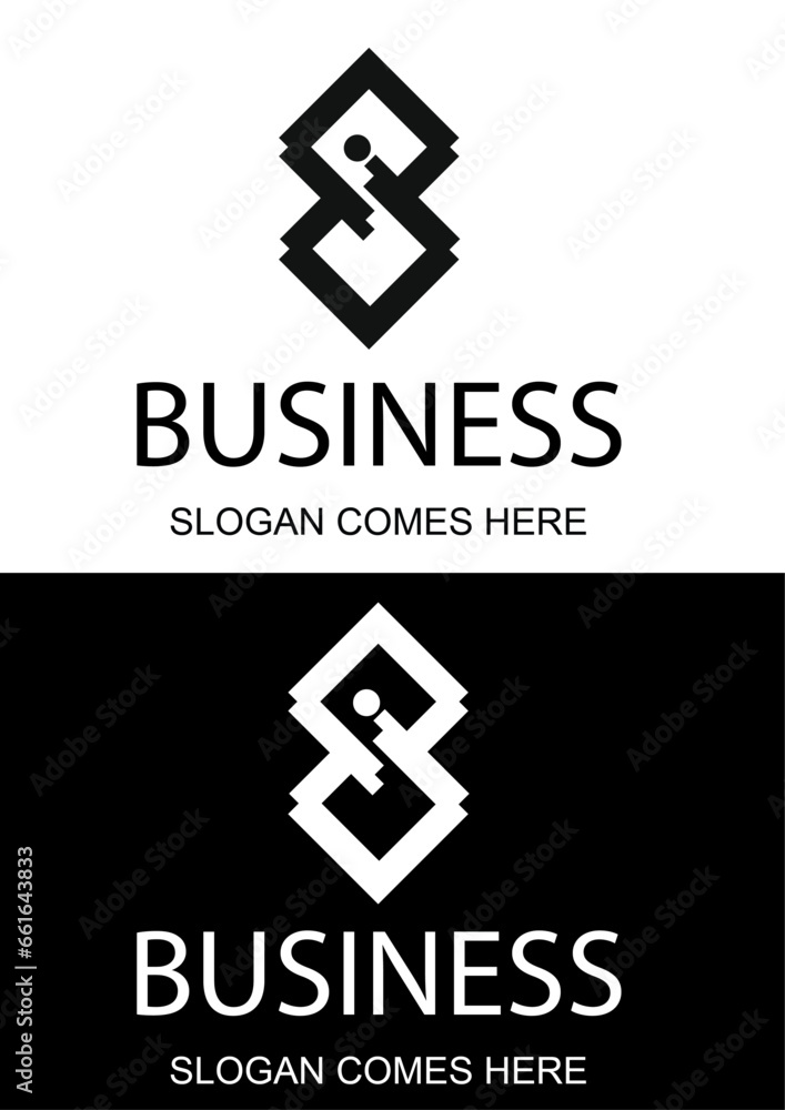 Obraz premium S letter logo concept with concept