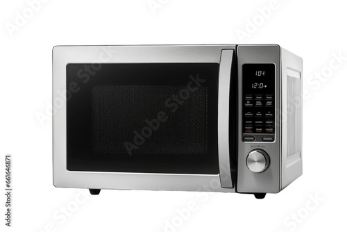 Stainless Steel Microwave Oven on isolated background