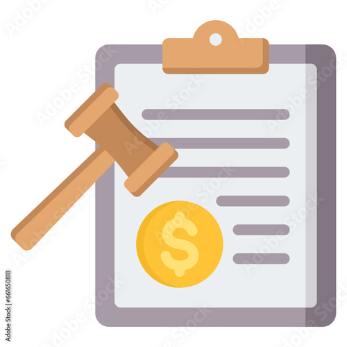 Penalty Provisions Flat Icon