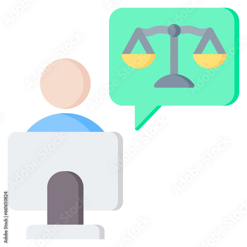 Legal Advice Flat Icon