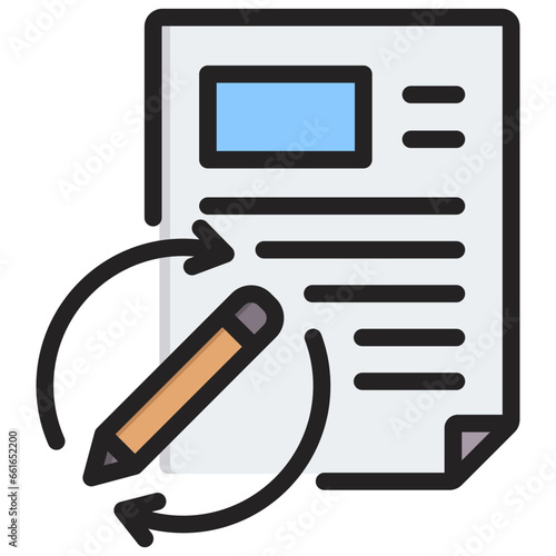 Renewal Option Outline Color Icon