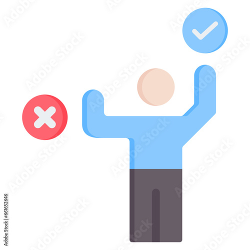 Decisiveness Flat Icon