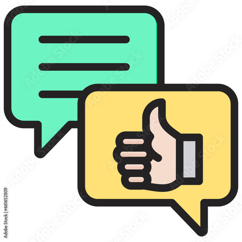 Feedback Outline Color Icon