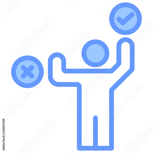 Decisiveness Blue Icon