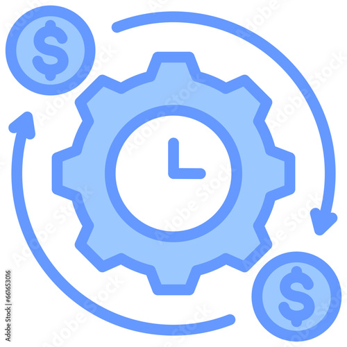 Efficiency Blue Icon