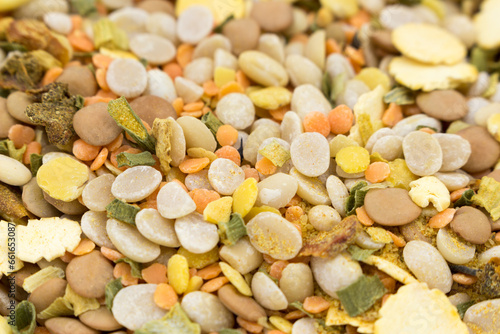 dry mix for mexican soup. Ingredients for a quick lunch. Close-up, Background.