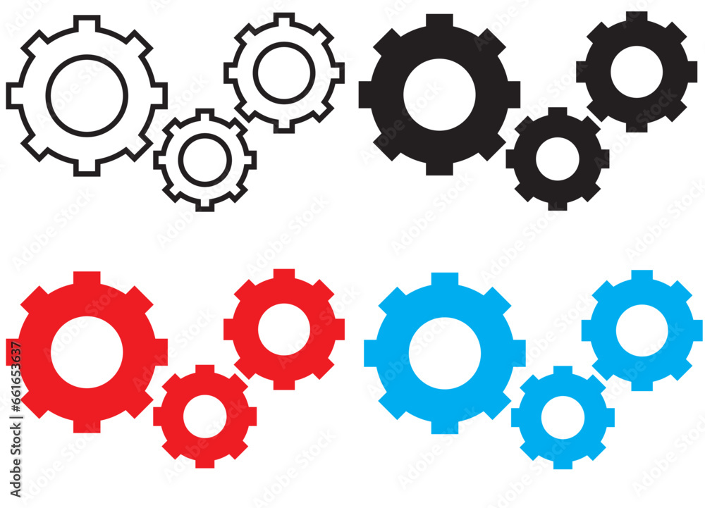 set of gears, icon set, set of settings icons, gear icon, cog wheel, engine circle, thin line web symbol on white background - editable stroke vector illustration eps10 set of gears, icon set, set of settings icons, gear icon, cog wheel, engine circle, thin line web symbol on white background - editable stroke vector illustration eps10