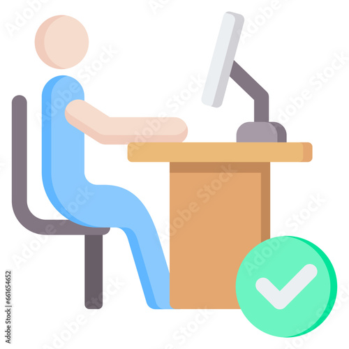Comfortable Workplace Flat Icon