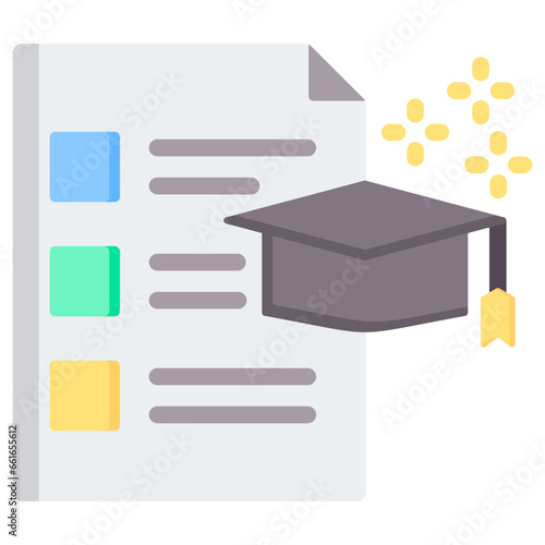 College Entrance Exams Flat Icon