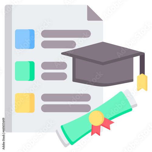 Graduation Requirements Flat Icon