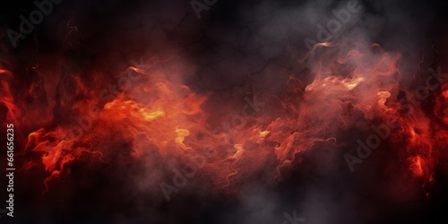 glowing redish grey abstract background with a fire ball flying. Generative AI © Bird Visual