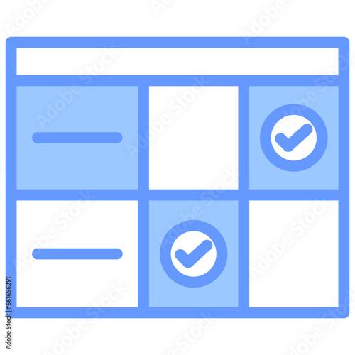 Rubrics Blue Icon