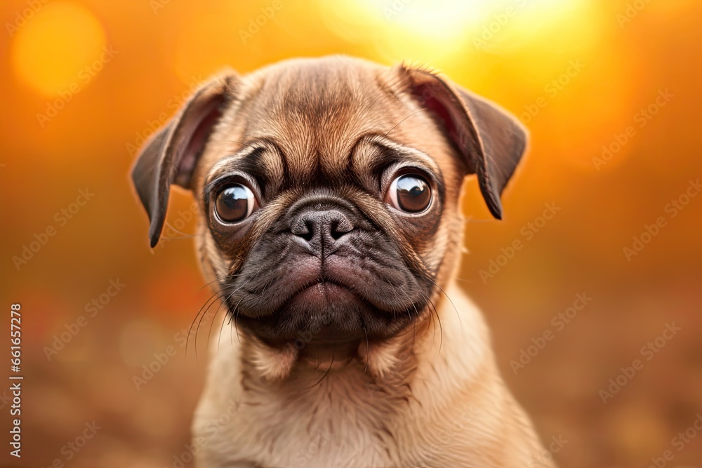 Cute Puppy Pug Portfolio: A Journey of a Pug Puppy Growing into Adulthood, generative AI