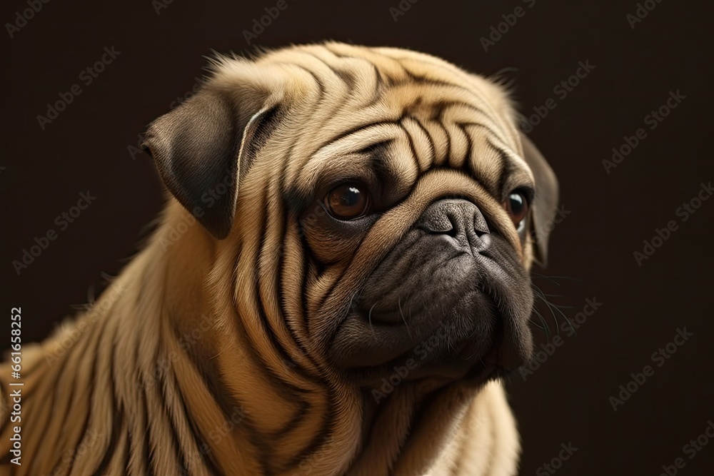 Pug Images: The Evolution of Unique Fur Patterns Over Time - A Creative Series, generative AI Pug Images: The Evolution of Unique Fur Patterns Over Time - A Creative Series, generative AI