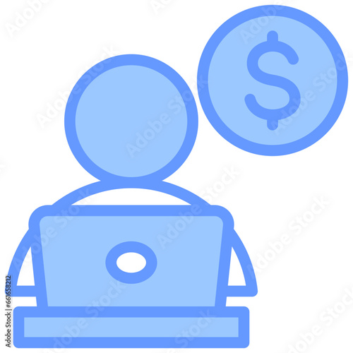 Freelancer Blue Icon