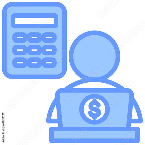 Accounting Blue Icon