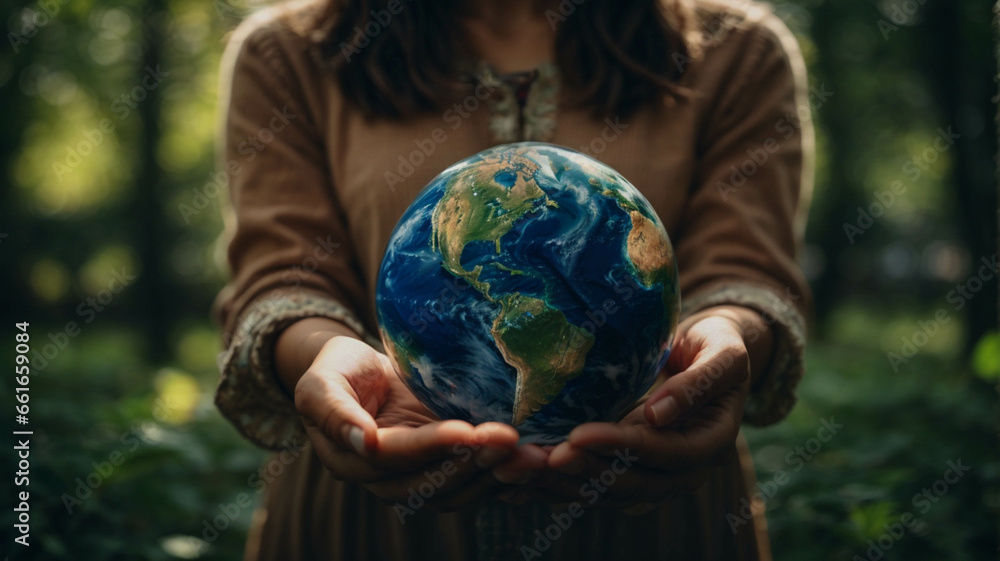 Woman hand holding earth, save planet, earth day, sustainable living, ecology environment, climate emergency action, world environment day concept, illustration for global warming content Woman hand holding earth, save planet, earth day, sustainable living, ecology environment, climate emergency action, world environment day concept, illustration for global warming content