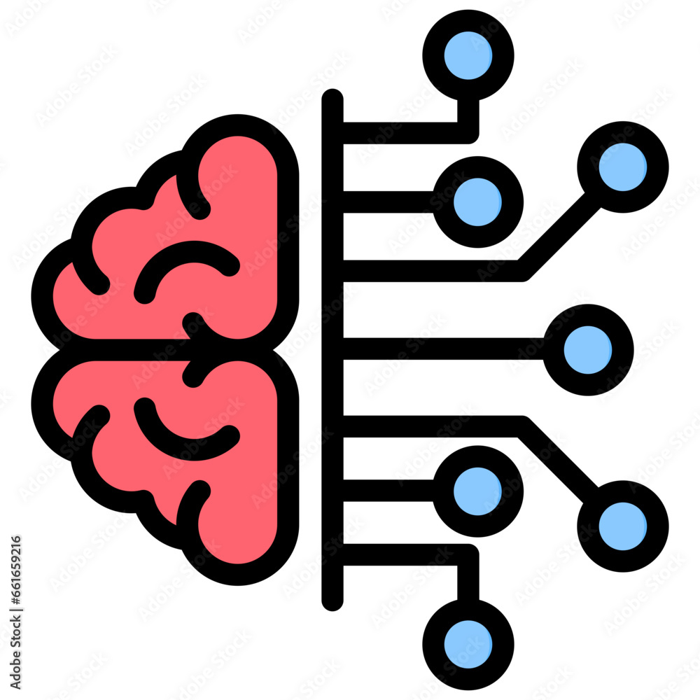 Artificial Intelligence Outline Color Icon Artificial Intelligence Outline Color Icon