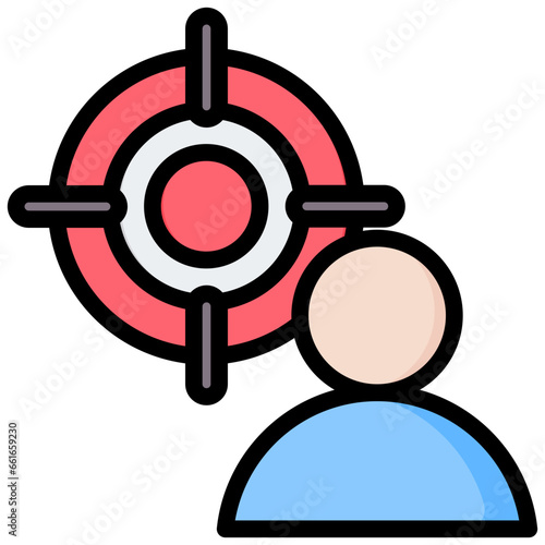 Target Identity Outline Color Icon