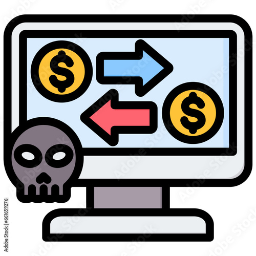 Danger Transfer Outline Color Icon