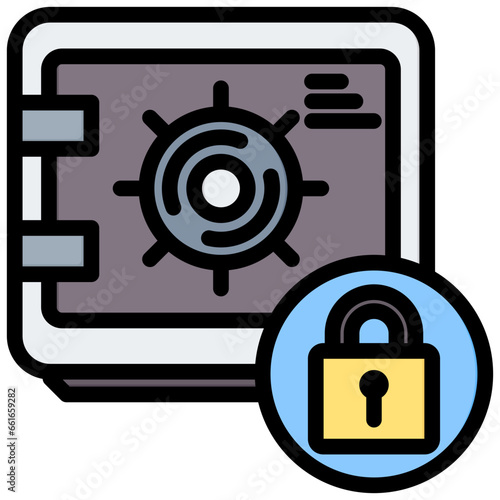 Safebox Outline Color Icon