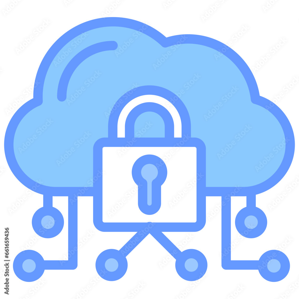 Cloud Technology Blue Icon Cloud Technology Blue Icon
