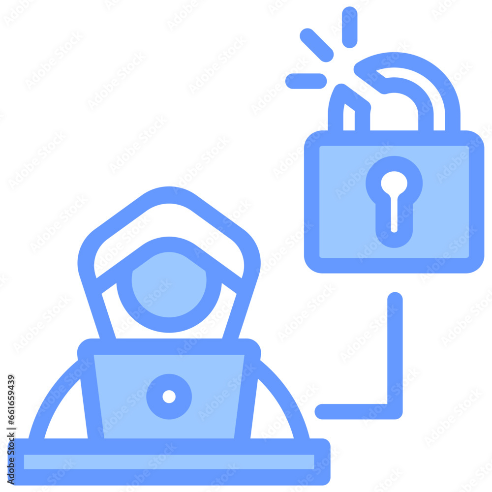 Hacker Activity Blue Icon Hacker Activity Blue Icon