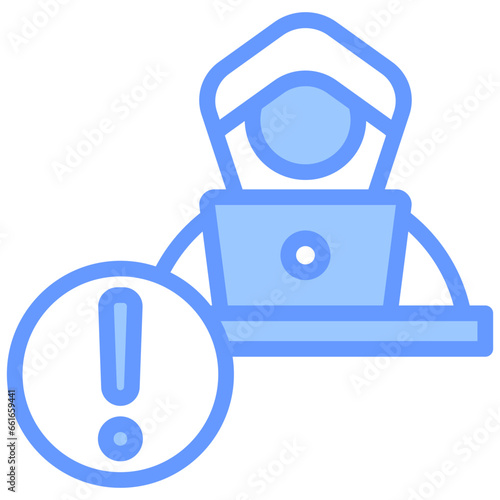 Hacking Blue Icon