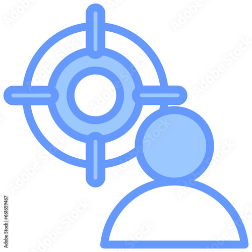Target Identity Blue Icon