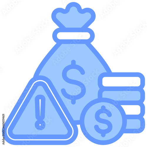 Investment Scam Blue Icon