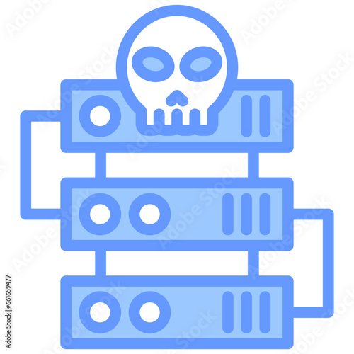 Infected Server Blue Icon