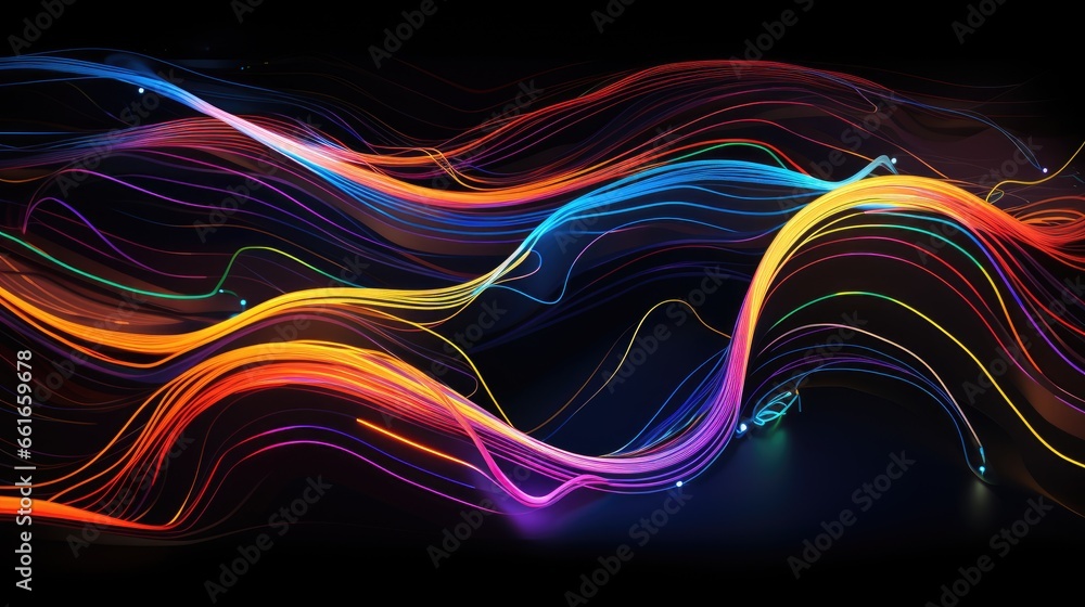 An image with bright light trails and neon glowing paths. An image with bright light trails and neon glowing paths.