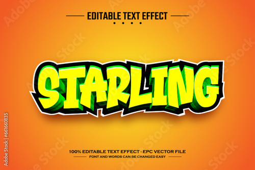 Starling 3D editable text effect template