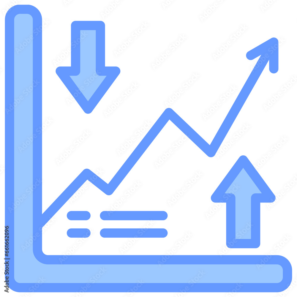 Stocks Blue Icon Stocks Blue Icon