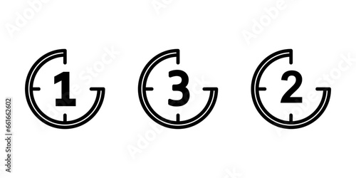 
Cinema countdown icons set. Movie and video countdown icon symbol, editable isolated white background vector illustration.
