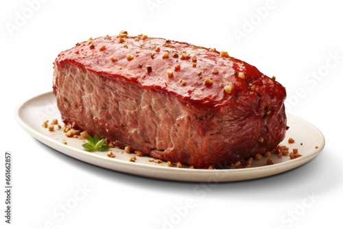 Delicious Meatloaf. Traditional American cuisine. Popular authentic dishes. Background with selective focus
