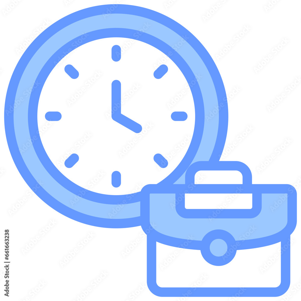 Working Hours Blue Icon Working Hours Blue Icon