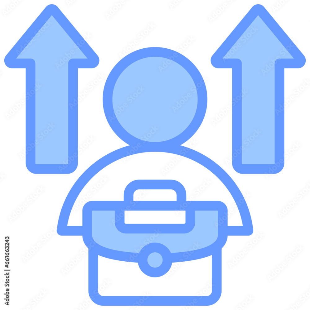 Employee Development Blue Icon Employee Development Blue Icon