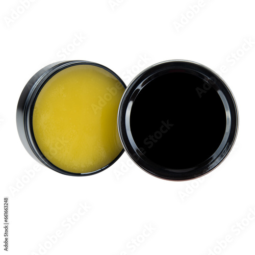 Yellow Balm in a Black Tin