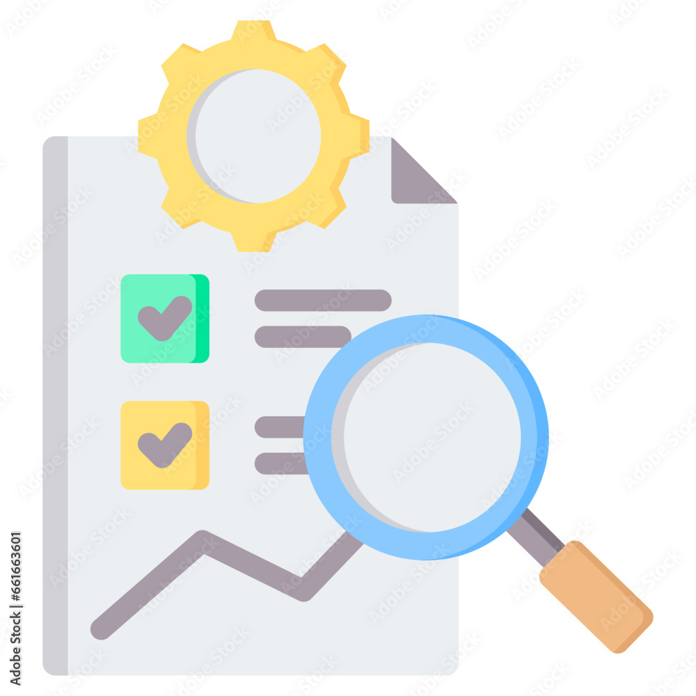 Management Review Flat Icon Management Review Flat Icon