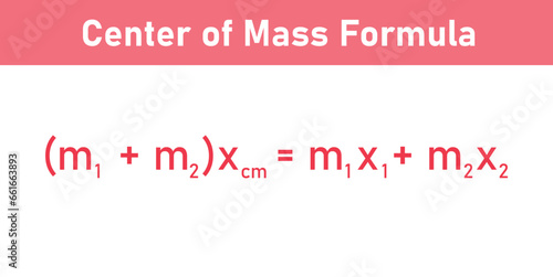 center of mass of two objects formula. Physics resources for teachers and students.