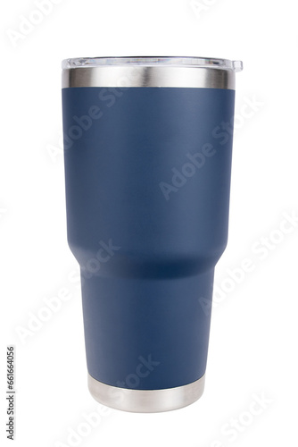 navy coffee tumbler, perfect for mock up images for branding