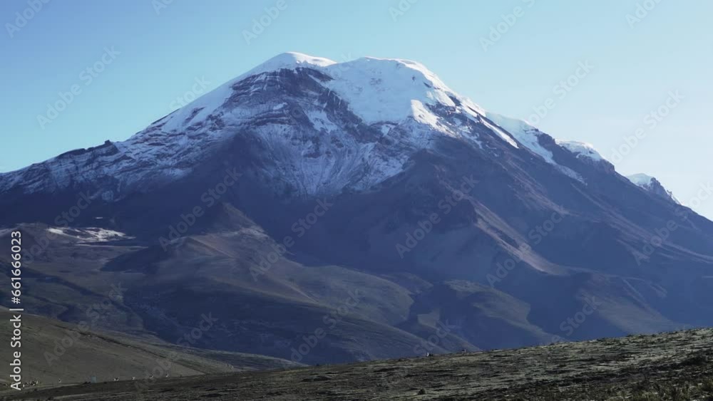 mighty Chimborazo is a snow capped and active volcano.